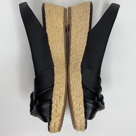 G.H. BASS & Co. Black Wedge Sandals Size 6.5 - Picture 8 of 16